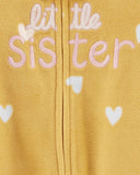 Carter's - Enterizo/Pijama de micro polar "Little Sister"