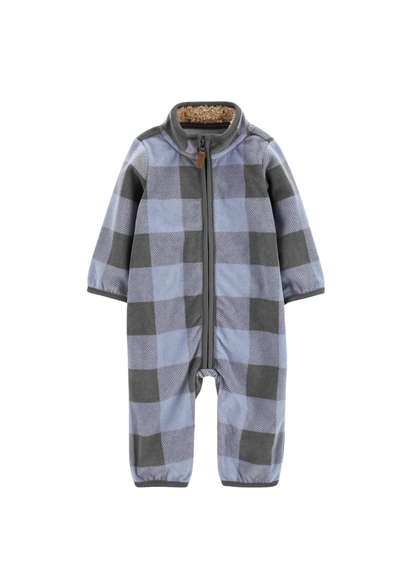 Carter's - Pijama/Enterizo cuadriculado de micro polar sin pies