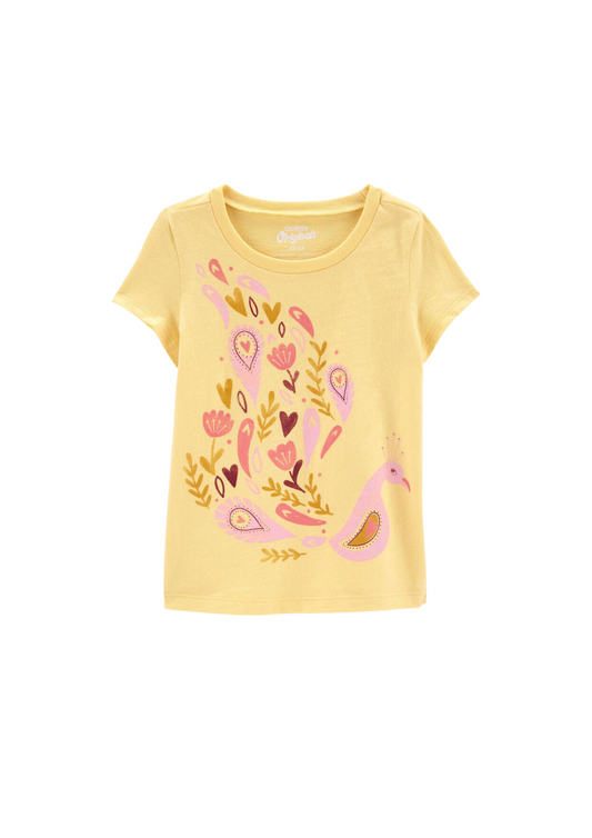 OshKosh B'Gosh - Blusa básica con diseños de flores color amarillo