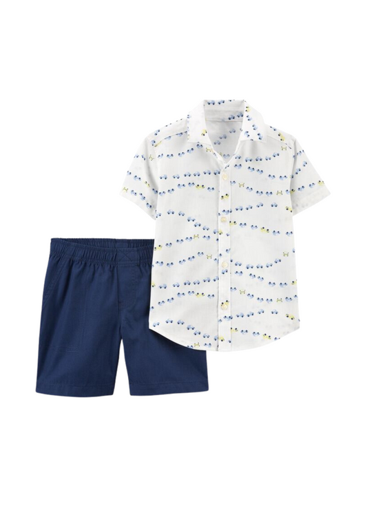 Carter's - Conjunto con 2 piezas camisa y shorts