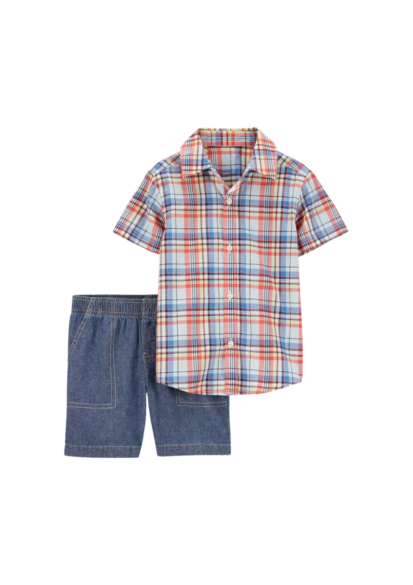 Carter's - Conjunto de 2 piezas con camisa y shorts