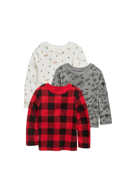 Old Navy - Paquete con 3 remeras mangas largas