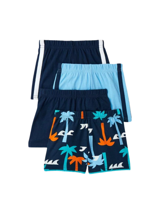 Garanimals - Paquete con 4 shorts azul/diseño de playa