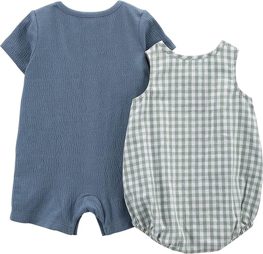 Simple Joys By Carter's - Paquete con 2 rompers