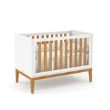 Cuna Matic Nature New Laq. Blanco Soft/Freijo/Eco Wood