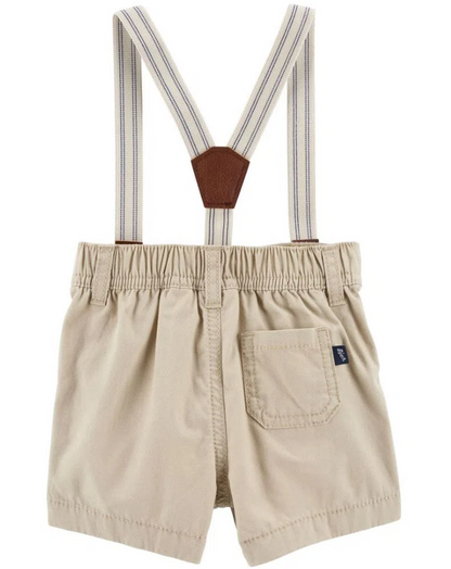 OshKosh B'Gosh - Shorts con tirantes color beige