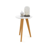 Mesa Lateral Matic Liv Laq. Blanco Soft/Eco Wood