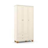 Ropero 3 Pts Matic Zupy Laq. Off White/Eco Wood