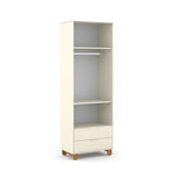 Ropero 2 Pts Matic Zupy Clean Laq. Off White/Eco Wood