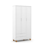 Ropero 3 Pts Matic Zupy Clean Laq. Blanco Soft/Eco Wood