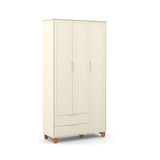 Ropero 3 Pts Matic Zupy Clean Laq. Off White/Eco Wood