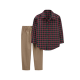 Carter's - Conjunto con camisa a cuadros y pantalón