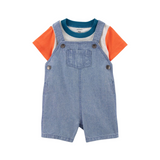 Carter's - Conjunto de 2 piezas con jardinera jeans y remera