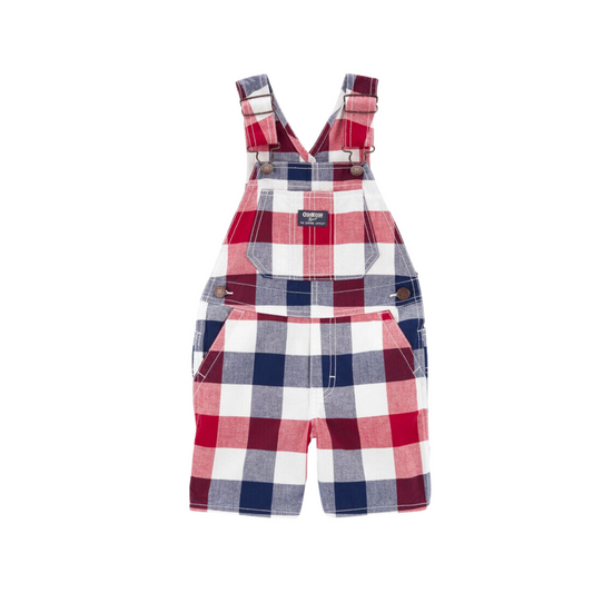 OshKosh B'Gosh - Jardinera diseño a cuadros color rojo/gris