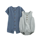 Simple Joys By Carter's - Paquete con 2 rompers