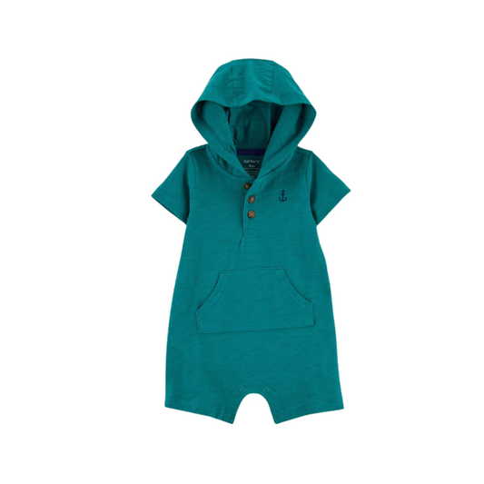 Carter's - Romper verde con capucha diseño de ancla