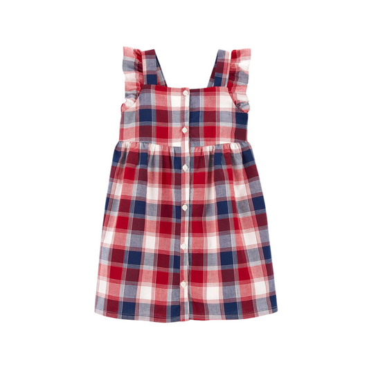 OshKosh B'Gosh - Vestido cuadriculado color rojo/blanco/azul