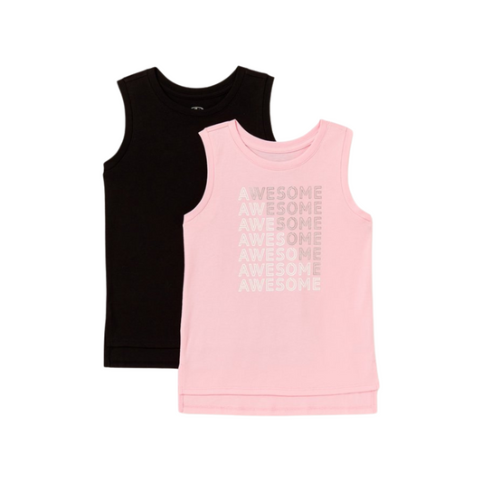 Athletic Works - Paquete con 2 blusas sin mangas